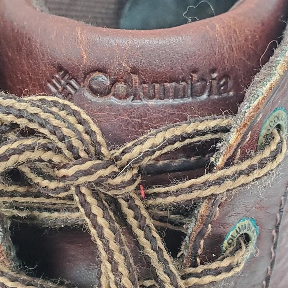 Columbia Wayne Mens 13 US Leather Ankle Boots Lace Up Brown Comfort System